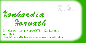 konkordia horvath business card